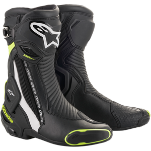 Alpinestars SMX Plus V2 Boot - Black/White/Yellow Fluorescent