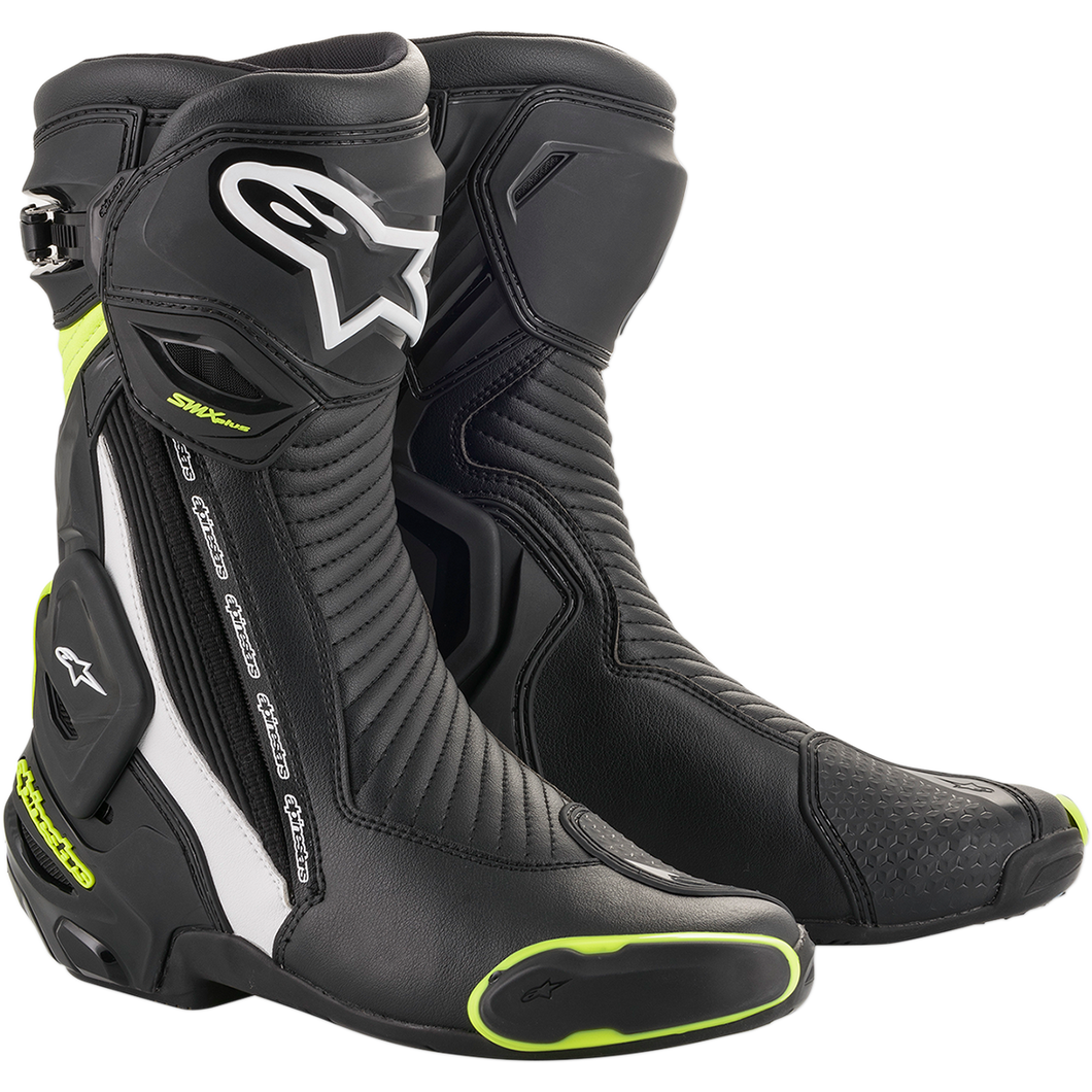 Alpinestars SMX Plus V2 Boot - Black/White/Yellow Fluorescent