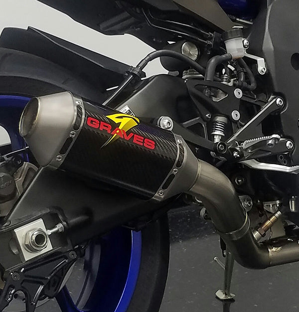 Graves Motorsports 2015+ Yamaha R1 Full Titanium Exhaust System with 200mm Silencer