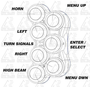 Apex Racing Development Seven Button Street LH Switch for 2015-2019 Yamaha R1