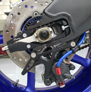 Fast Frank Racing "2019 & 2021 Daytona 200 Winning", 2017 & Up R6 Undermount Rear Caliper Bracket (stock caliper)#R628